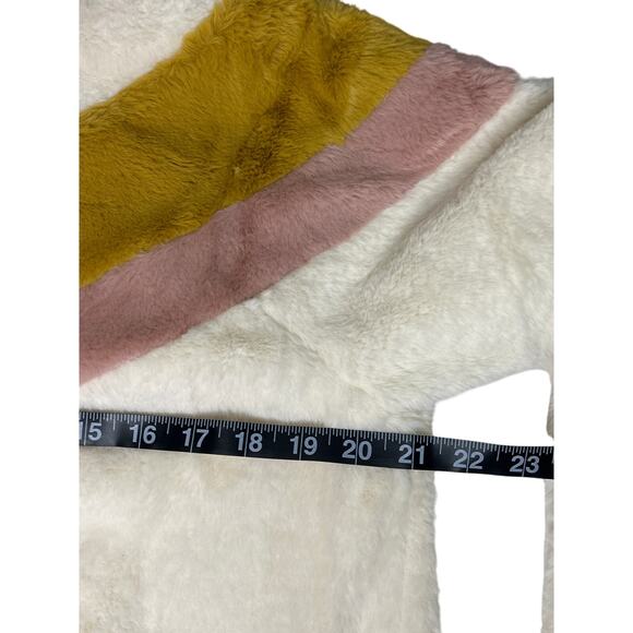 Hem & Thread Women’s Small Sherpa Pullover Cream Chevron Quarter Zip NWT - Picture 7 of 10